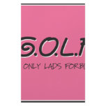 G.O.L.F. GALS ONLY LADS FORBIDDEN stationery