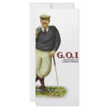 G.O.L.F. GENTLEMEN ONLY LADIES FORBIDDEN RACK CARD