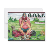 G.O.L.F. GREATEST OF LIFE'S FRUSTRATIONS PERSONALIZED INVITATIONS