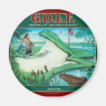 G.O.L.F. GREATEST OF LIFE'S FRUSTRATIONS FRIDGE MAGNETS