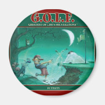 G.O.L.F GREATEST OF LIFE'S FRUSTRATIONS REFRIGERATOR MAGNET