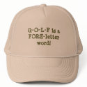 G-O-L-F is a FORE-letter word! hats by lelehar G-O-L-F is a FORE-letter word! hats