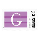 G Purple Stripe Monogram Stamp