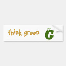 G, think green bumper stickers