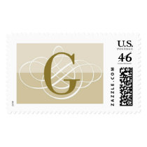 G Two Toned Classic Wedding Monogram Stamp