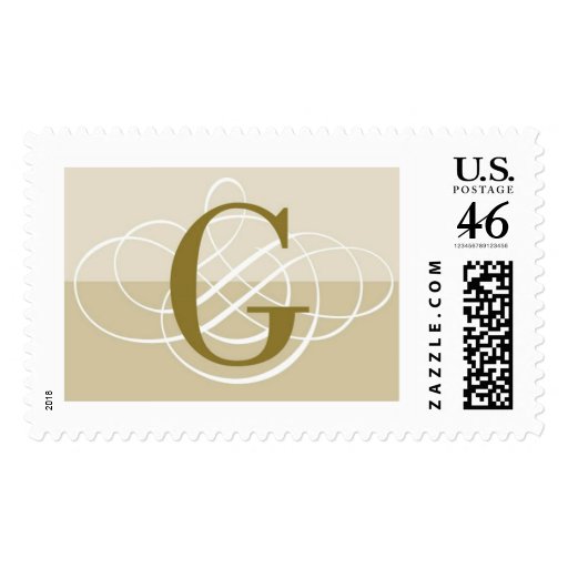G Two Toned Classic Wedding Monogram Stamp