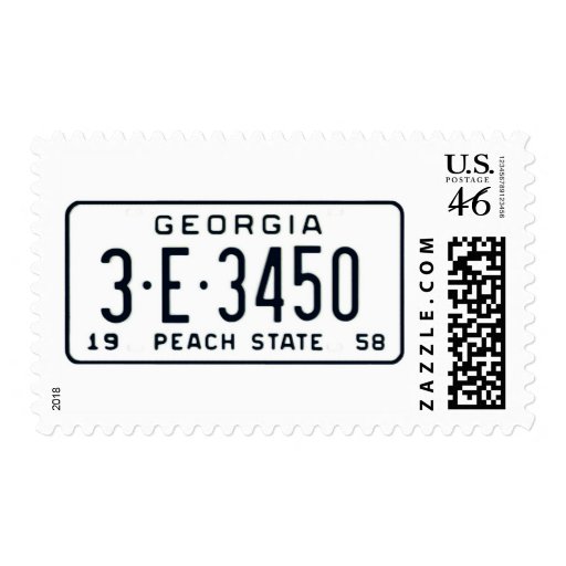 Peach Custom Postage and Peach Zazzle Custom Stamps