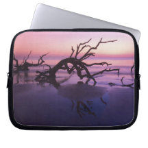 GA Jekyll Island, Tree graveyard on  beach at Computer Sleeves