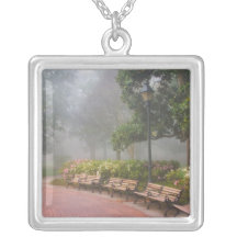 GA Savannah, Azaleas along brick sidewalk and Jewelry