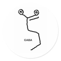 GABA Neurotransmitter Round Sticker
