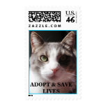 Gabe says: "ADOPT & SAVE LIVES" ! stamps