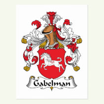 Gabelman Family Crest Postcard