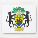Gabon Coat of Arms Mousepad by FlagTshirts Gabon Coat of Arms Mousepad