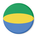 Gabon Fisheye Flag Magnet
