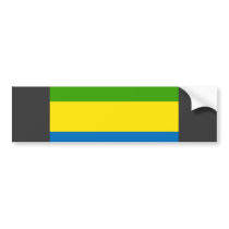 Gabon Flag bumper stickers by coolcountry Gabon Flag bumper stickers