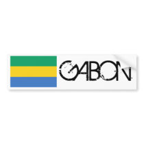 Gabon Flag Bumper Sticker