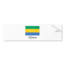 Gabon Flag Design bumper stickers by flagshirt Gabon Flag Design bumper stickers