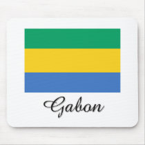 Gabon Flag Design mousepads by flagshirt Gabon Flag Design mousepads