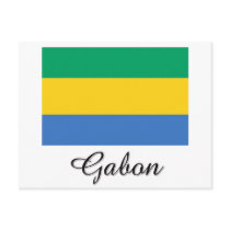 Gabon Flag Design postcards