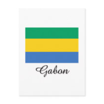 Gabon Flag Design postcards