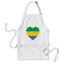 Gabon Flag Heart aprons