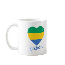 Gabon Flag Heart mugs by Vexillophile Gabon Flag Heart mugs