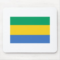 Gabon FLAG International mousepads by flagshirt Gabon FLAG International mousepads