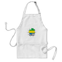 Gabon Flag Map 2.0 Apron