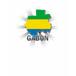 Gabon Flag Map 2.0 t-shirts
