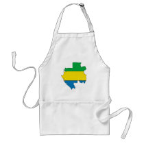 Gabon flag map aprons
