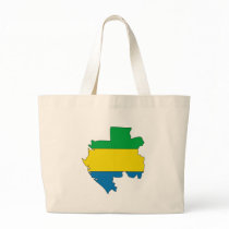 Gabon flag map canvas bags