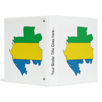 Gabon Flag Map full size Vinyl Binder