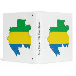 Gabon Flag Map full size binders