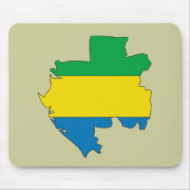 Gabon flag map mousepads by FlagStore Gabon flag map mousepads