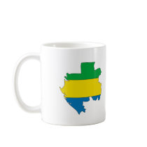 Gabon flag map mugs by FlagStore Gabon flag map mugs