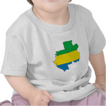 Gabon flag map t shirts