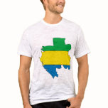 Gabon flag map t-shirts