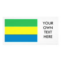 Gabon Flag Custom Photo Card