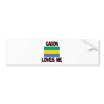 Gabon Loves Me bumper stickers by flagshirt Gabon Loves Me bumper stickers