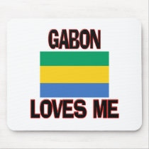 Gabon Loves Me mousepads by flagshirt Gabon Loves Me mousepads