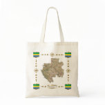 Gabon Map + Flags Bag