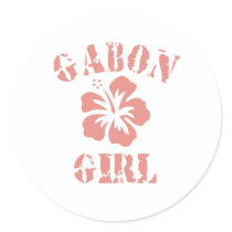 Gabon Pink Girl stickers