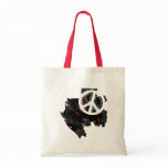 Gabon Trendy Peace Sign with Gabonese map bags