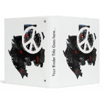 Gabon Trendy Peace Sign with Gabonese map binders