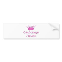 Gabonese Princess bumper stickers by flagshirt Gabonese Princess bumper stickers