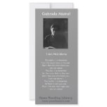 Gabriela Mistral Custom Rack Card