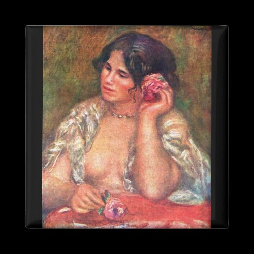 Gabriele with a rose by Pierre Renoir Refrigerator Magnets