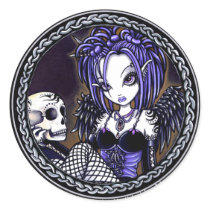 Gabriella Blue Skull Gothic Angel Stickers by mykajelina Gabriella Blue Skull Gothic Angel Stickers
