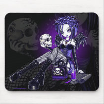 gabriella, fairy, mousepad, angel, skull, candles, fishnet, gothic, spells, tattoo, faery, fae, faerie, faeries, fairies, corset, couture, myka, jelina, art, mika, angels, Mouse pad with custom graphic design