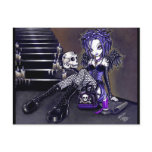 "Gabriella" Gothic Blue Skull Angel Art Postcard "Gabriella" Gothic Blue Skull Angel Art Postcard